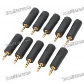 3.5mm Stereo Male to 6.35 Female Audio Converters Adapters (10-Pack)