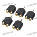 3.5mm Stereo Male to Dual RCA Female Converters Adapters (5-Piece Pack)