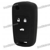 Protective Silicone Case for Chevrolet Cruze 3-Button Remote Key - Black