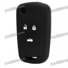 Protective Silicone Case for Chevrolet Cruze 3-Button Remote Key - Black