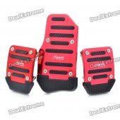 Car Aluminum Alloy Non-slip Pedal Pad Cover - Rose