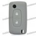 Protective Silicone Case for Peugeot 2-Button Remote Key - Grey