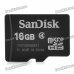 Genuine SanDisk Micro SDHC Memory Card - 16GB (Class 4)