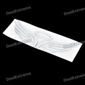 3D Angel Wings Halo Silver PVC Waterproof Car Truck Emblem Badge Sticker