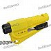 3-in-1 Whistle + Seat Belt Cutter + Window Break Keychain - Yellow 3-in-1 Whistle + Seat Belt Cutter + Window Break Keychain - Yellow