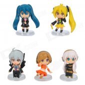 Cute Hatsune Miku Style Toy Dolls - Multicolored (5-Piece Set)