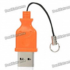 High Speed USB 2.0 Micro SD / TF Card Reader - Orange High Speed USB 2.0 Micro SD / TF Card Reader - Orange