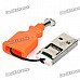 High Speed USB 2.0 Micro SD / TF Card Reader - Orange High Speed USB 2.0 Micro SD / TF Card Reader - Orange