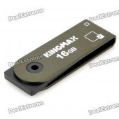 Genuine Kingmax 360 Degree Rotation USB Flash Drive with Strap - Army Green (16GB)