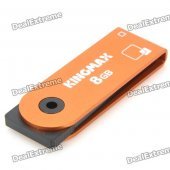 Genuine Kingmax 360 Degree Rotation USB Flash Drive with Strap - Orange (8GB)
