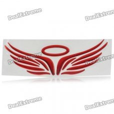 3D Red PVC Waterproof Angel Wings Halo Car Motor Badge Decal Sticker 3D Red PVC Waterproof Angel Wings Halo Car Motor Badge Decal Sticker