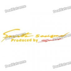 Decorative Sports Mind Car Sticker - Yellow + Red