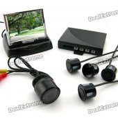 3.5" TFT Folding Display Screen 1-Channel Video Car Parking Sensor/Radar Kit (12V)