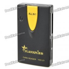 USB 2.0 CF / MS / XD / SDHC / TF / M2 Card Reader - Black USB 2.0 CF / MS / XD / SDHC / TF / M2 Card Reader - Black