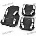 Vehicle Car Non-Slip Anti-Slip Pedal Covers for Brake/Clutch/Accelerator - Silver + Black (3-Piece)