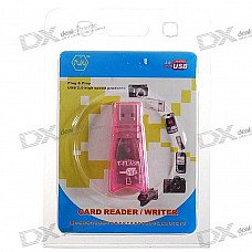 Translucent Mini USB 2.0 Micro/TF Card Reader (Color Assorted)