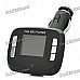 M2 1.4" LCD MP3 Player FM Transmitter w/ USB / TF / SD - Black (DC 12~24V)