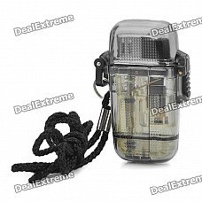 Water Resistant Windproof Butane Jet Flame Lighter - Transparent Grey Water Resistant Windproof Butane Jet Flame Lighter - Transparent Grey