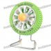 Tire Style USB Rechargeable 3-Blade Fan - Green Tire Style USB Rechargeable 3-Blade Fan - Green