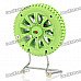 Tire Style USB Rechargeable 3-Blade Fan - Green Tire Style USB Rechargeable 3-Blade Fan - Green
