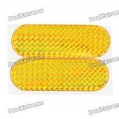 Glaring Reflective Epoxy Car Sticker - Yellow (Pair)