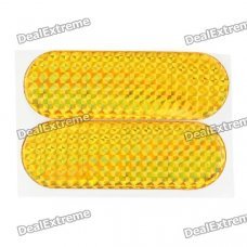 Glaring Reflective Epoxy Car Sticker - Yellow (Pair)
