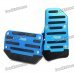 Non-slip Zinc-Aluminum Alloy A/T Car Pedal Pad Cover Set - Blue