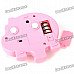 Cute Pig Style Mini Voice Recorder Fridge Magnet - Pink (3 x LR44)