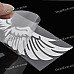 3D Angle Wings Feather Car Auto Sticker Decal - Silver