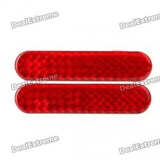 Car Vehicle Safety Reflective Stickers - Red (Size-S / Pair) Car Vehicle Safety Reflective Stickers - Red (Size-S / Pair)