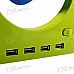 Desktop Cooling Fan 4-Port USB 1.1 Hub