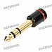 6.35mm Male to 3.5mm Female Audio Jack Adapters - Golden + Black (5-Piece Pack) 6.35mm Male to 3.5mm Female Audio Jack Adapters - Golden + Black (5-Piece Pack)