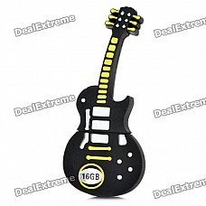Novelty Silicone Guitar Style USB 2.0 Flash Drive - Black (16GB) Novelty Silicone Guitar Style USB 2.0 Flash Drive - Black (16GB)