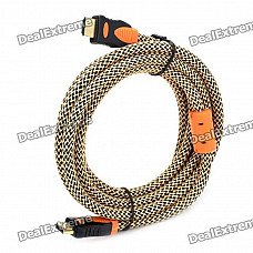 HDMI V1.4 HDMI Male to Male Connection Cable - Beige + Black (300cm) HDMI V1.4 HDMI Male to Male Connection Cable - Beige + Black (300cm)