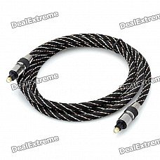 Gold Plated Digital Audio Optical Fiber Toslink Cable - Black (150cm) Gold Plated Digital Audio Optical Fiber Toslink Cable - Black (150cm)
