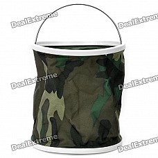 Thickened Folding Canvas Water Bucket - Camouflage (9L) Thickened Folding Canvas Water Bucket - Camouflage (9L)