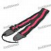 High-Quality Adjustable Nylon Guitar Strap - Black + Red