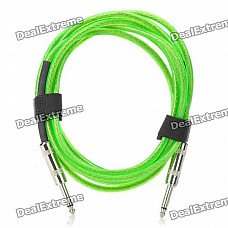 6.35mm Male to Male Audio Connection Cable for Guitar - Black + Green (3M-Length) 6.35mm Male to Male Audio Connection Cable for Guitar - Black + Green (3M-Length)