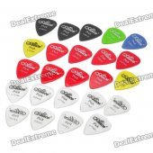 0.58mm/0.71mm/0.81mm Plastic Guitar Picks (24-Piece Pack)