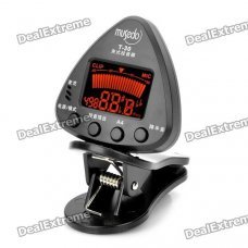 1.3" LCD Display Clip-on Tuner for Guitar/Bass - Black 1.3" LCD Display Clip-on Tuner for Guitar/Bass - Black
