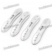 Stylish CrystalPlastic Door Guard Protector for Auto Car - Silver (4 Pieces Pack)