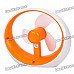 USB Powered 3-Fan-Blade Cooling Fan for Computer - Orange + White (2 x AAA)