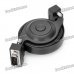 Retractable VGA Male to Male Flat Connection Cable - Black (180cm) Retractable VGA Male to Male Flat Connection Cable - Black (180cm)