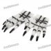 Cool Scary Devil Gloves for Halloween Cosplay Costume Party - White + Black (Pair)