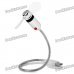 Mini Flexible USB Cooling Fan w/ LED Blue Light Effect - Silver Mini Flexible USB Cooling Fan w/ LED Blue Light Effect - Silver