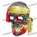 Cool Skull Pirate Mask for Halloween Cosplay Costume Party - Golden + Red
