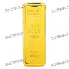 Gold Bar Style USB 2.0 Flash Drive - Golden (8GB) Gold Bar Style USB 2.0 Flash Drive - Golden (8GB)