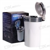 Solar Powered Blue LED Smoke-free Ashtray for Home/Office/Cars