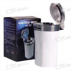 Solar Powered Blue LED Smoke-free Ashtray for Home/Office/Cars