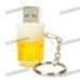 Beer Mug Style USB 2.0 Flash Drive - Yellow + White (8GB)